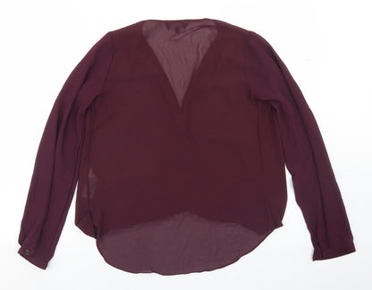 Womens UK Size 8 New Look Purple Basic Blouse