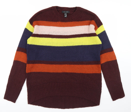 Womens UK Size S New Look Multicoloured Pullover Jumper