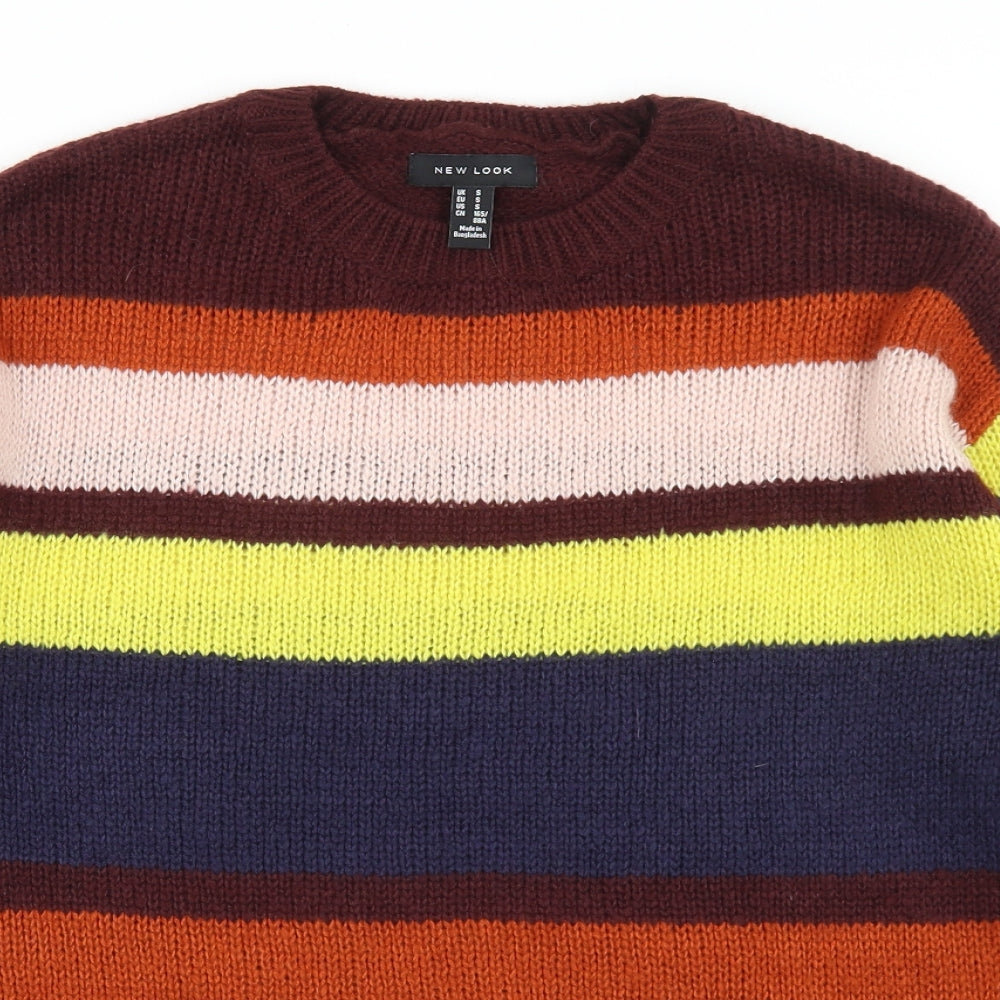 Womens UK Size S New Look Multicoloured Pullover Jumper