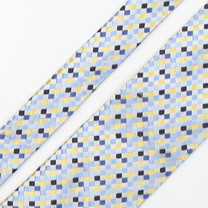 Soprano Mens Multicoloured Geometric Silk Pointed Tie One Size