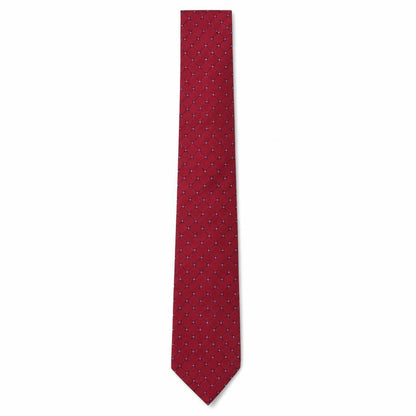 Mens Osborne Red Geometric  Pointed Tie