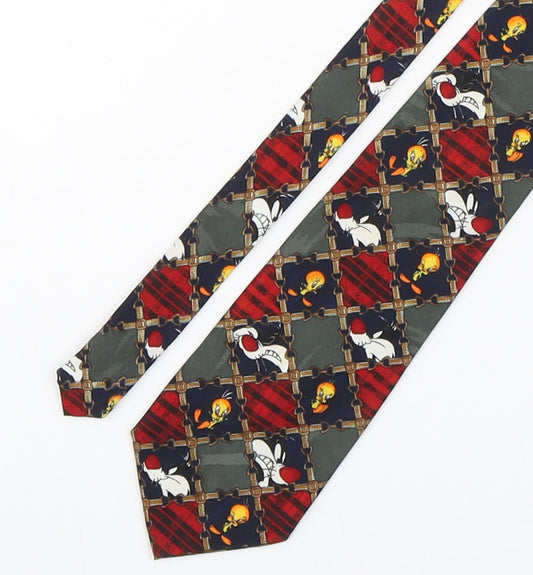 Mens BHS Multicoloured Geometric  Pointed Tie