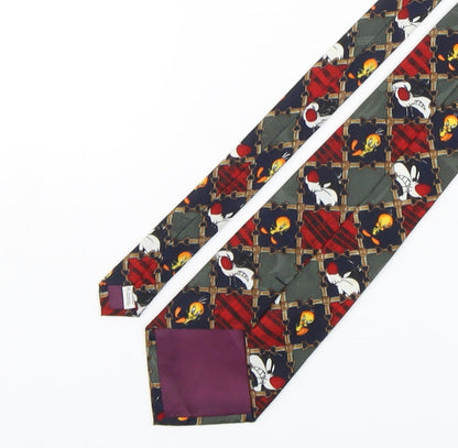 Mens BHS Multicoloured Geometric  Pointed Tie