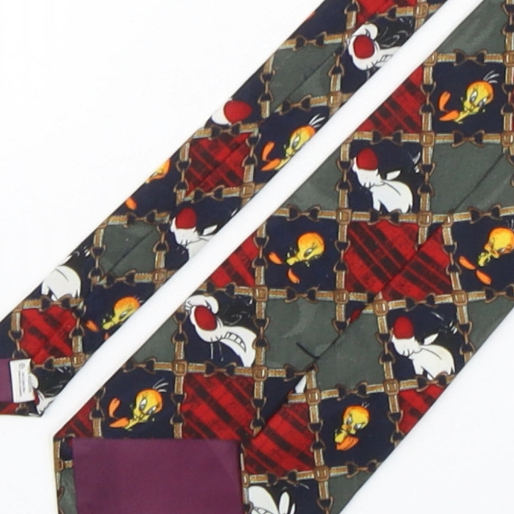 Mens BHS Multicoloured Geometric  Pointed Tie