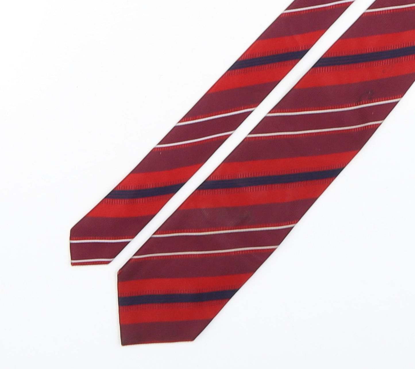 Van Girls Mens Red Striped Silk Pointed Tie One Size