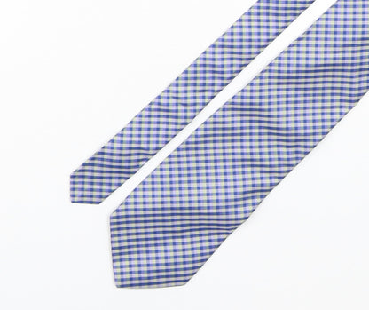 ruterford Mens Multicoloured Plaids & Checks Silk Pointed Tie One Size