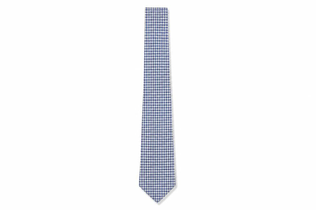 Front view of ruterford men’s multicoloured plaids & checks silk pointed tie one size