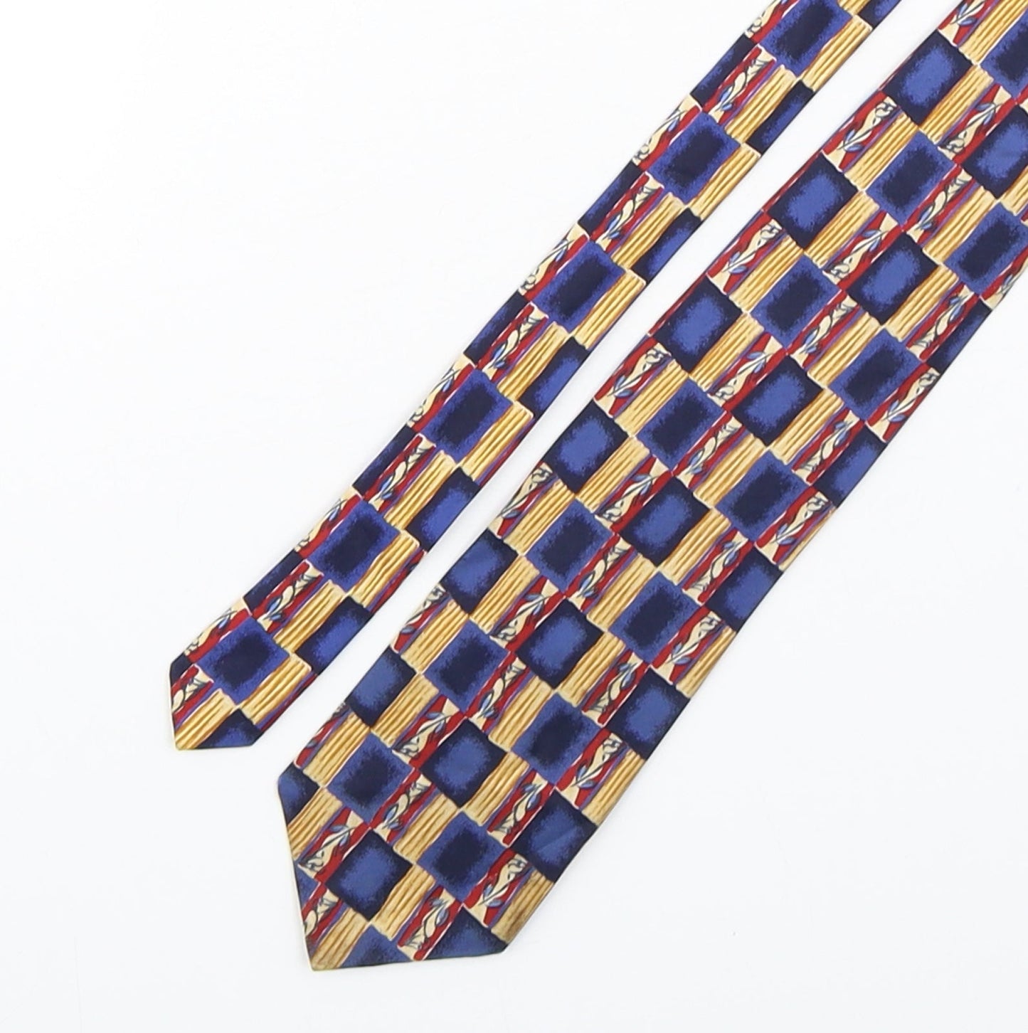 NEXT Mens Multicoloured Plaids & Checks Silk Pointed Tie One Size