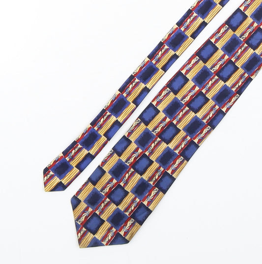 NEXT Mens Multicoloured Plaids & Checks Silk Pointed Tie One Size