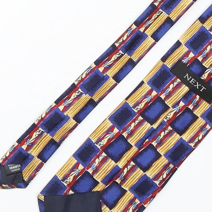 NEXT Mens Multicoloured Plaids & Checks Silk Pointed Tie One Size