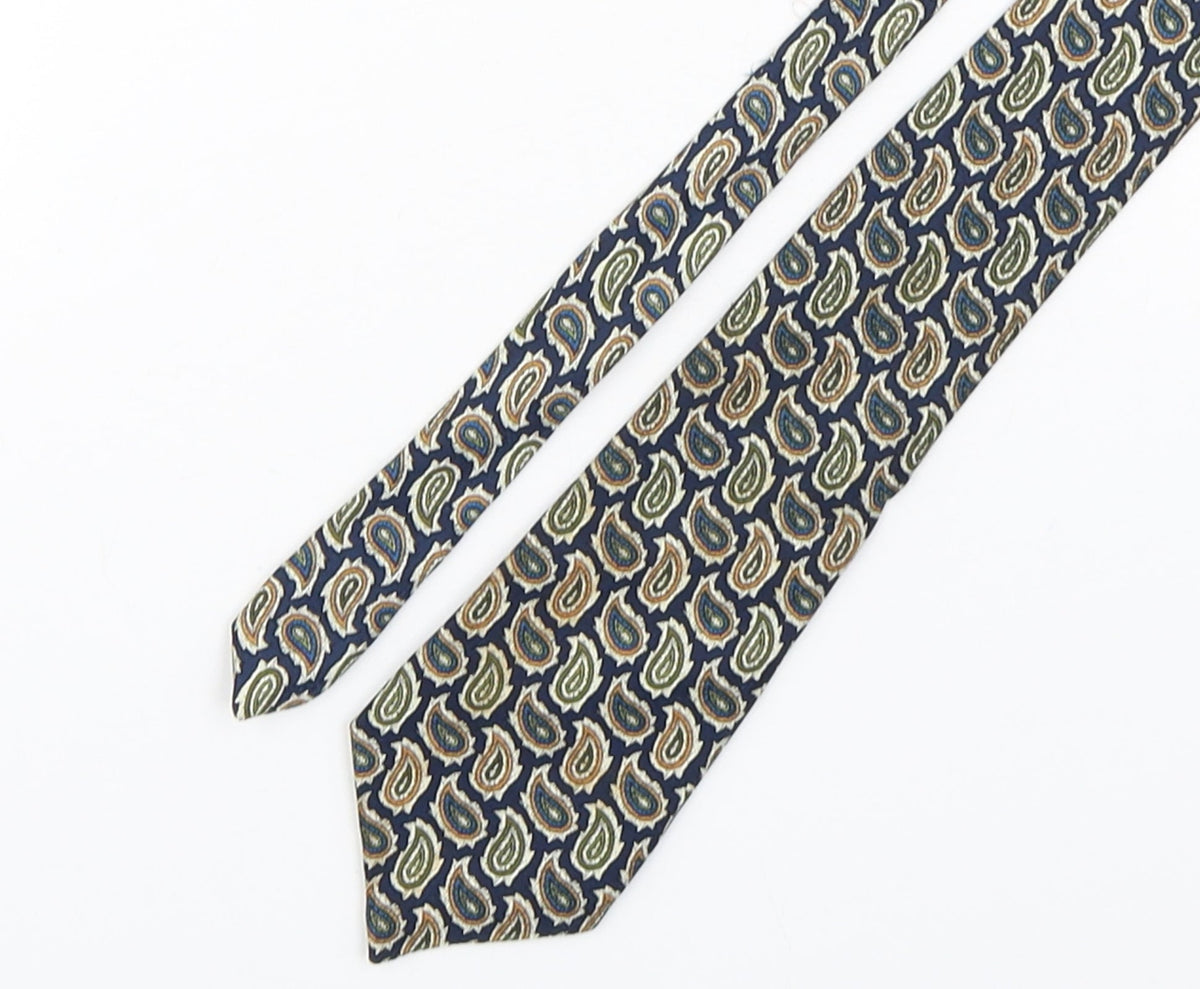 Additional front view of MC men’s multicoloured paisley polyester pointed tie one size
