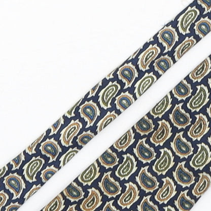 Close-up detail of MC men’s multicoloured paisley polyester pointed tie one size