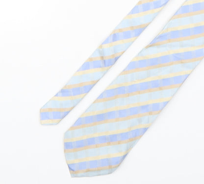 Linea  Mens Multicoloured Striped Silk Pointed Tie One Size