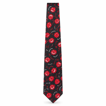 Front view of Avon men’s multicoloured geometric polyester pointed tie one size - hell raisers