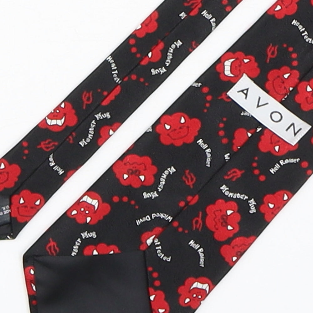 Avon  Mens Multicoloured Geometric Polyester Pointed Tie One Size - Hell Raisers