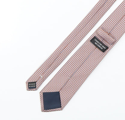 Mens Charlton Gray Multicoloured Geometric  Pointed Tie