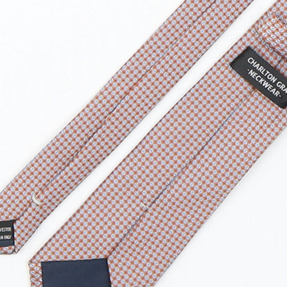Mens Charlton Gray Multicoloured Geometric  Pointed Tie