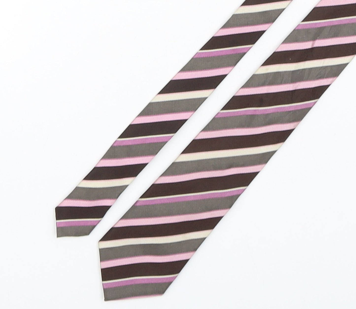 NEXT Mens Multicoloured Striped Silk Pointed Tie One Size
