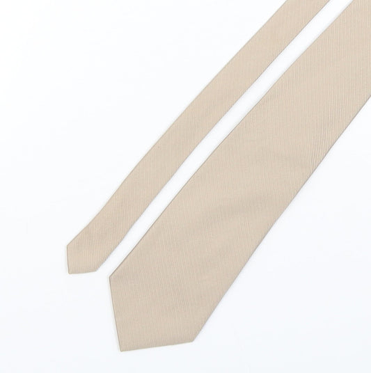 Tom English  Mens Beige  Silk Pointed Tie One Size