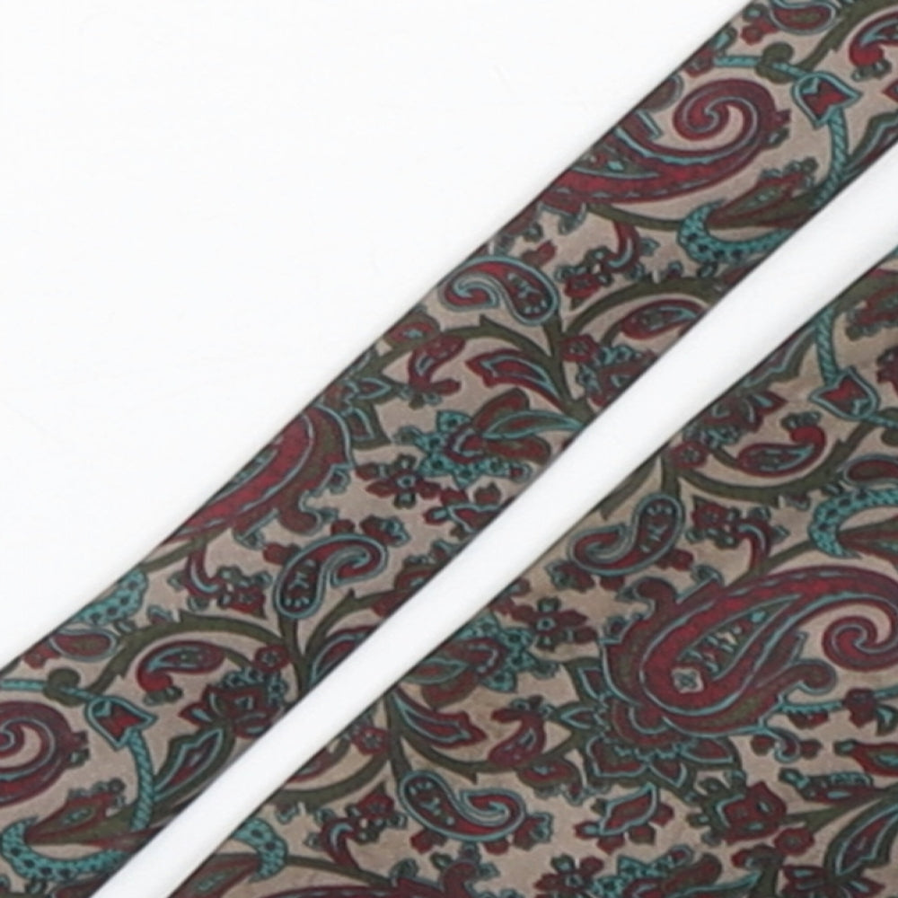 Carpini Mens Multicoloured Paisley Silk Pointed Tie One Size