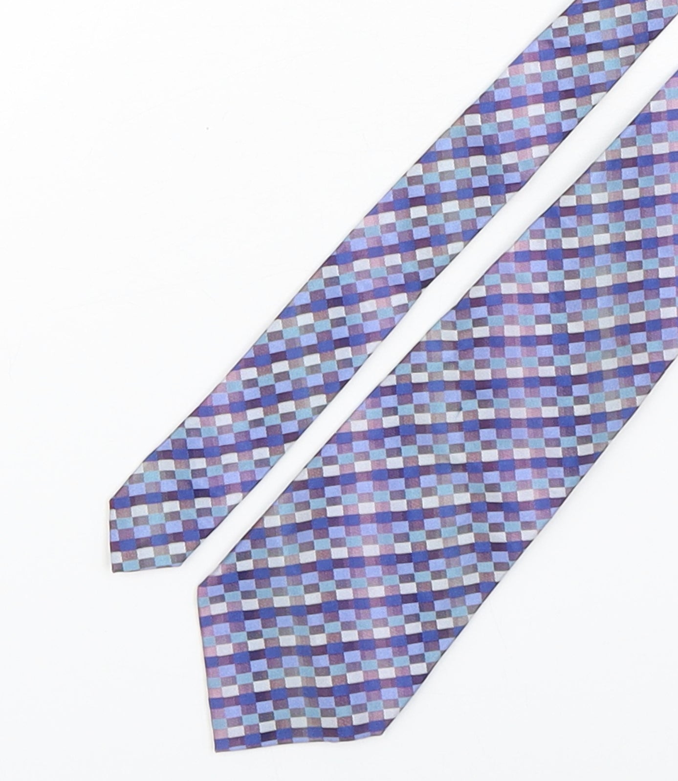 John Lewis  Mens Multicoloured Plaids & Checks Silk Pointed Tie One Size