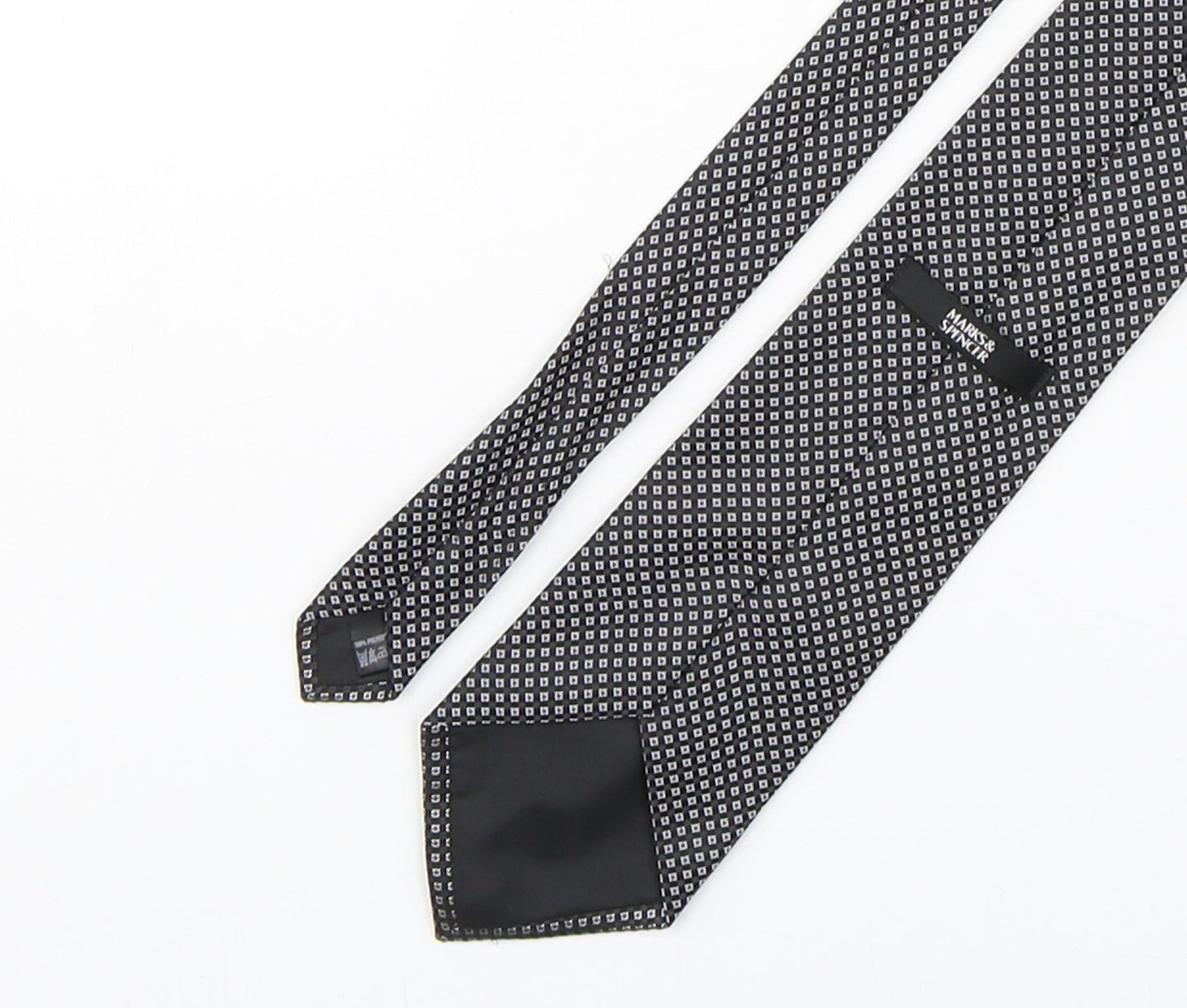 Marks and Spencer Mens Multicoloured Geometric Polyester Pointed Tie One Size