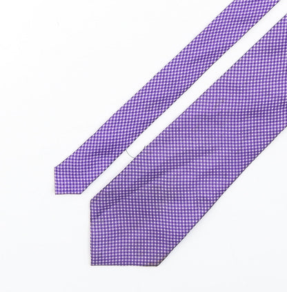 Dalemli Mens Purple Polka Dot Silk Pointed Tie One Size