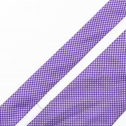 Dalemli Mens Purple Polka Dot Silk Pointed Tie One Size
