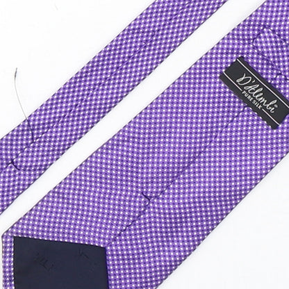 Dalemli Mens Purple Polka Dot Silk Pointed Tie One Size