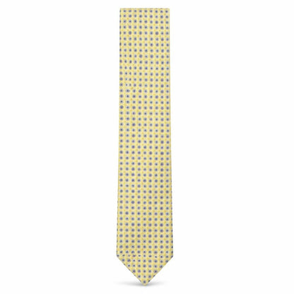 Front view of Hemley men’s multicoloured polka dot silk pointed tie one size