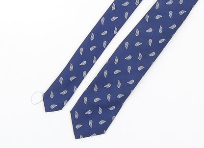 Mens ASOS Blue Paisley  Pointed Tie