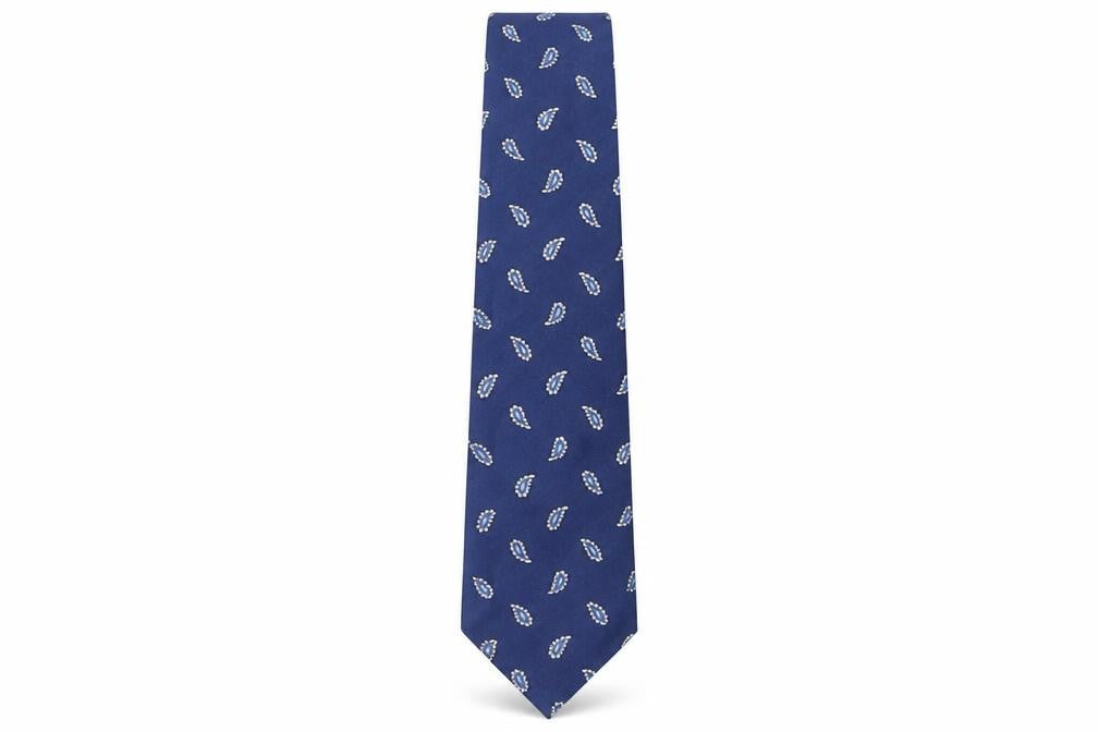 Mens ASOS Blue Paisley  Pointed Tie