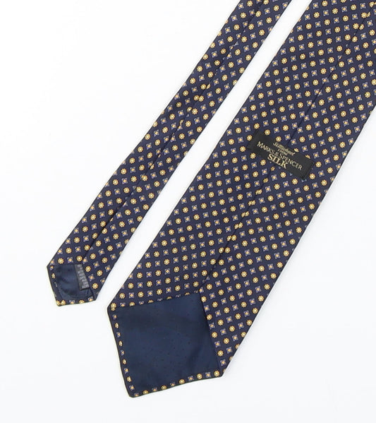 Marks and Spencer Mens Multicoloured Floral Silk Pointed Tie One Size