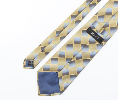 NEXT Mens Multicoloured Plaids & Checks Silk Pointed Tie One Size