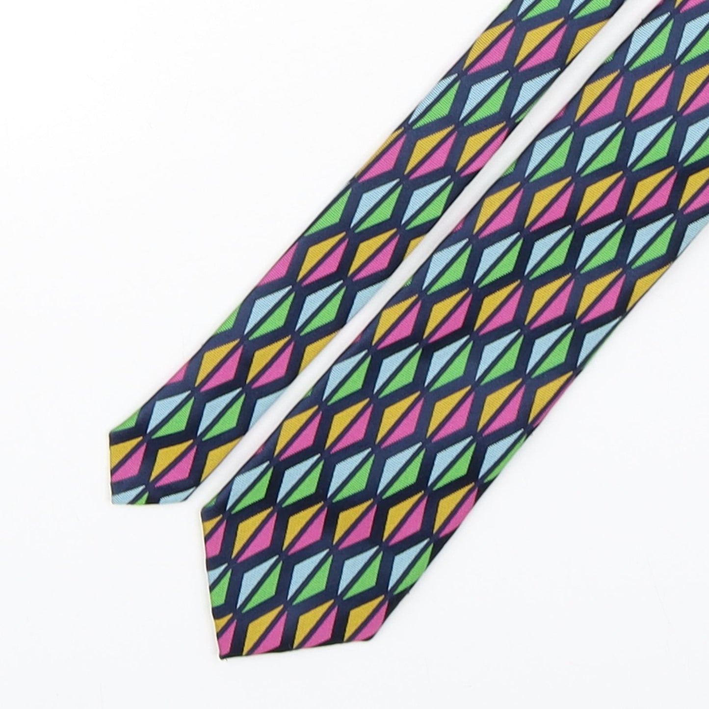Mens Debenhams Multicoloured Geometric  Pointed Tie