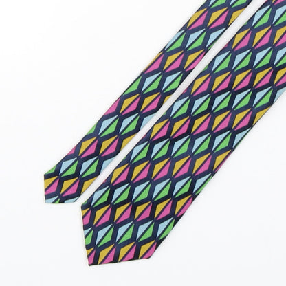 Mens Debenhams Multicoloured Geometric  Pointed Tie