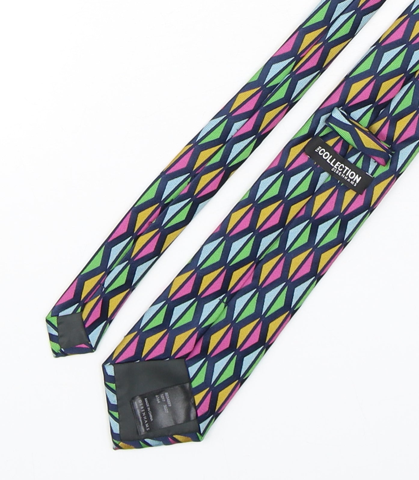 Mens Debenhams Multicoloured Geometric  Pointed Tie