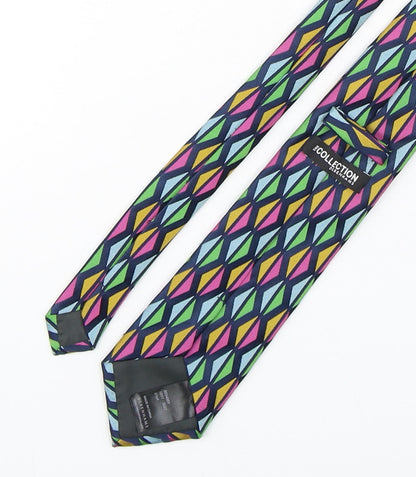 Mens Debenhams Multicoloured Geometric  Pointed Tie