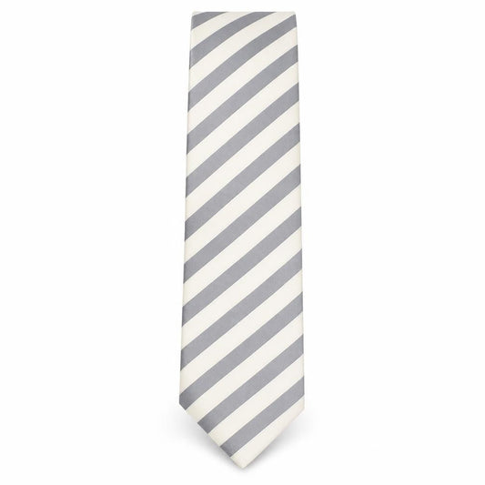 Front view of Milan men’s multicoloured striped silk pointed tie one size