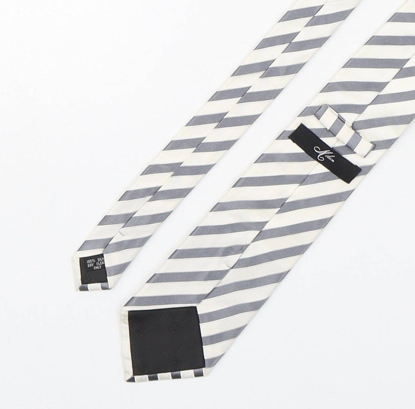 Milan Mens Multicoloured Striped Silk Pointed Tie One Size