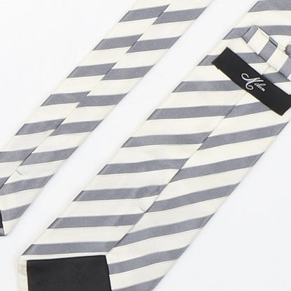 Milan Mens Multicoloured Striped Silk Pointed Tie One Size