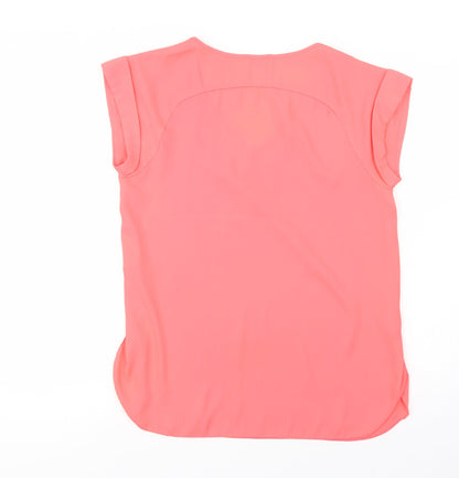Womens UK Size 8 River Island Pink Basic Blouse