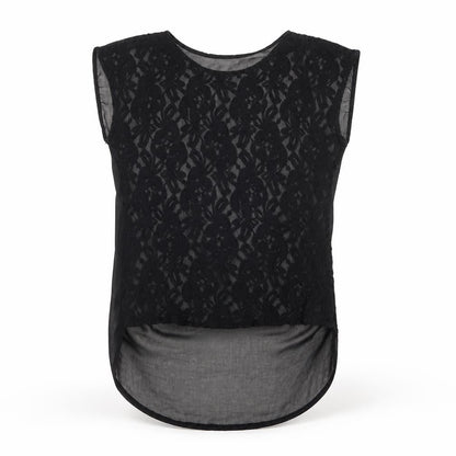 Womens UK Size 10 AX Paris Black Basic Blouse