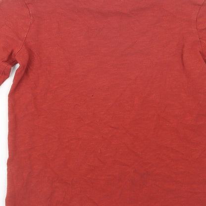 NEXT Girls Brown  Cotton Pullover T-Shirt Size 8 Years Crew Neck Pullover - Heart