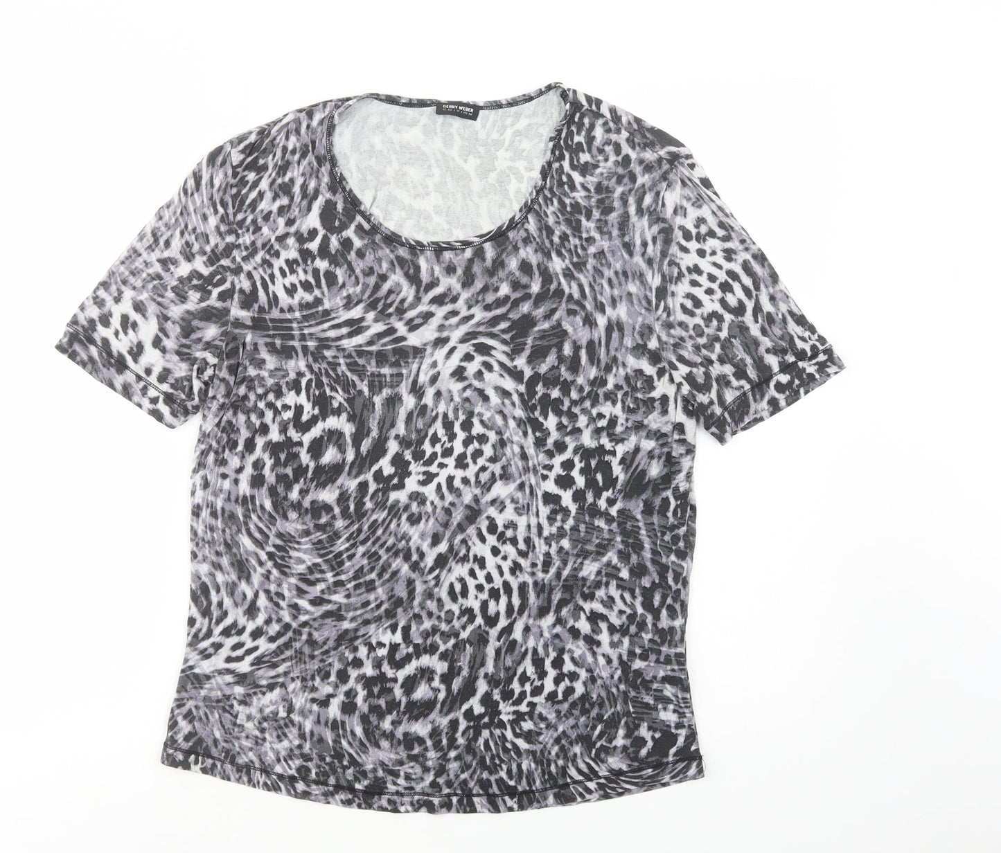Womens UK Size 14 Gerry Weber Grey Basic T-Shirt