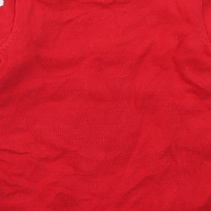 Early Days Girls Red Polka Dot Cotton Pullover Jumper Size 0-3 Months  Pullover - Penguin