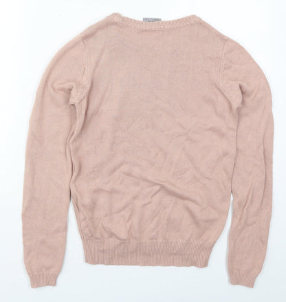 Womens UK Size XS VERO MODA Pink Pullover Jumper