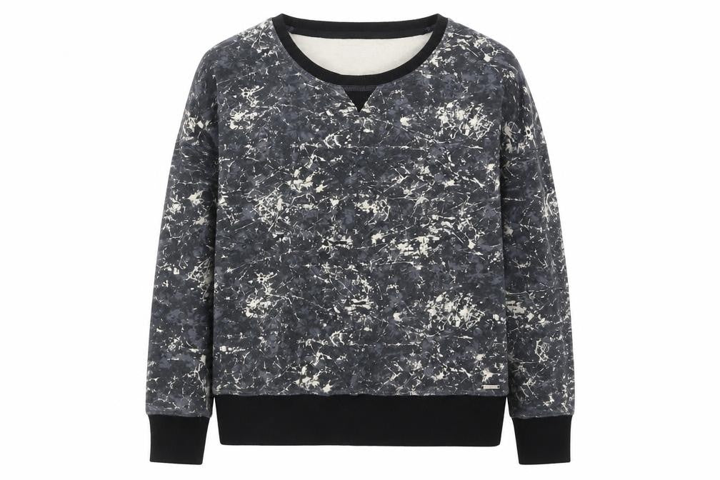 Front view of Element women’s grey cotton pullover sweatshirt, size XS, pullover