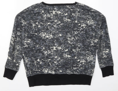 Back view of Element women’s grey cotton pullover sweatshirt, size XS, pullover