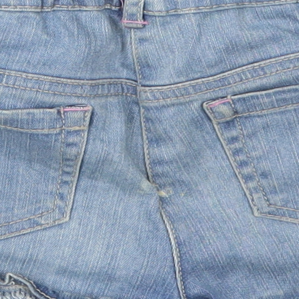 TU Girls Blue  Cotton Rain Trousers Jeans Size 12-18 Months  Button